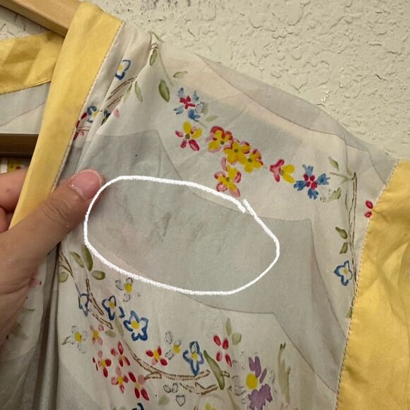 JOHNNY WAS Washable Silk Floral Print Embroidered Babydoll Mini Dress Multi - Picture 3 of 10